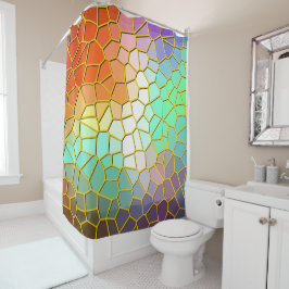 kleurrijk douchegordijn