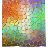 kleurrijk douchegordijn (Voorkant)