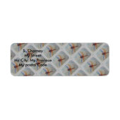 KLEURRIJK DRAGONFLY Retouradres Etiket (Voorkant)