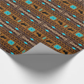 kleurrijk driedimensionaal patroon met dieren cadeaupapier (Hoek)