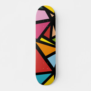 Kleurrijk driehoeken patroon 3 persoonlijk skateboard