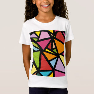 Kleurrijk driehoeken patroon 3 t-shirt
