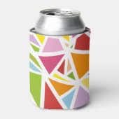Kleurrijk driehoeken patroon 4 blikjeskoeler (Blikje Voorkant)