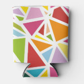 Kleurrijk driehoeken patroon 4 blikjeskoeler (Voorkant)