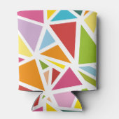 Kleurrijk driehoeken patroon 4 blikjeskoeler (Achterkant)