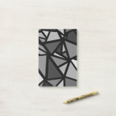 Kleurrijk driehoeken patroon 6 post-it® notes (Op bureau)