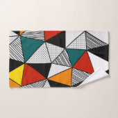 kleurrijk driehoeksgeometrisch patroon bad handdoek (Handdoek)