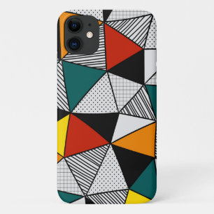 kleurrijk driehoeksgeometrisch patroon Case-Mate iPhone case