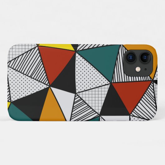 kleurrijk driehoeksgeometrisch patroon Case-Mate iPhone case (Achterkant (horizontaal))