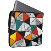 kleurrijk driehoeksgeometrisch patroon laptop sleeve (Voorkant Rechts)