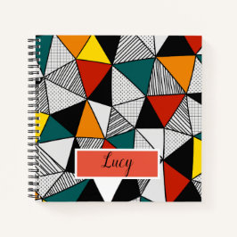 kleurrijk driehoeksgeometrisch patroon notitieboek