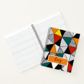 kleurrijk driehoeksgeometrisch patroon notitieboek (Binnen)