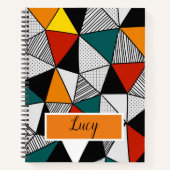 kleurrijk driehoeksgeometrisch patroon notitieboek (Voorkant)