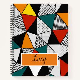 kleurrijk driehoeksgeometrisch patroon notitieboek