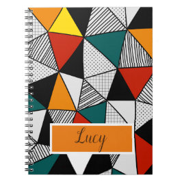 kleurrijk driehoeksgeometrisch patroon notitieboek