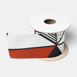 kleurrijk driehoeksgeometrisch patroon satijnen lint