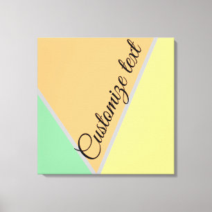 Kleurrijk driehoekspatroon 1970 Moderne opdracht Canvas Afdruk