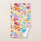 Kleurrijk driehoekspatroon 2 bad handdoek (Handdoek)