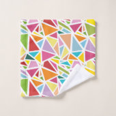 Kleurrijk driehoekspatroon 2 bad handdoek (Wasdoekje)