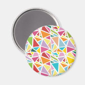 Kleurrijk driehoekspatroon 2 magneet (Voorkant / Achterkant)