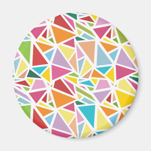 Kleurrijk driehoekspatroon 2 magneet (Voorkant)