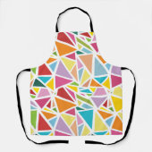 Kleurrijk driehoekspatroon 2 schort (Voorkant)