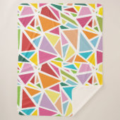 Kleurrijk driehoekspatroon 2 sherpa deken (Voorkant)