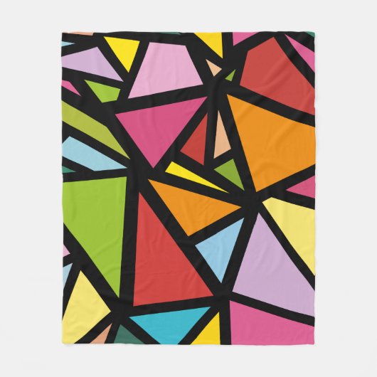 Kleurrijk driehoekspatroon 3 fleece deken (Voorkant)