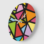 Kleurrijk driehoekspatroon 3 grote klok (Hoek)