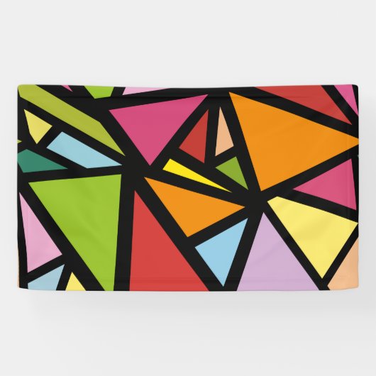 Kleurrijk driehoekspatroon 3 spandoek (Horizontaal)