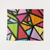 Kleurrijk driehoekspatroon 3 wandkleed (Voorkant (horizontaal))