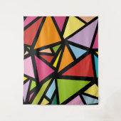 Kleurrijk driehoekspatroon 3 wandkleed (Voorkant)