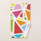 Kleurrijk driehoekspatroon 4 bad handdoek (Handdoek)