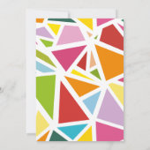 Kleurrijk driehoekspatroon 4 bedankkaart (Achterkant)
