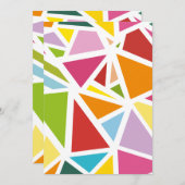 Kleurrijk driehoekspatroon 4 bedankkaart (Voorkant / Achterkant)