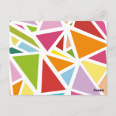 Kleurrijk driehoekspatroon 4 briefkaart (Achterkant)