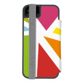 Kleurrijk driehoekspatroon 4 incipio iPhone portemonnee hoesje (Agenda Achterkant)