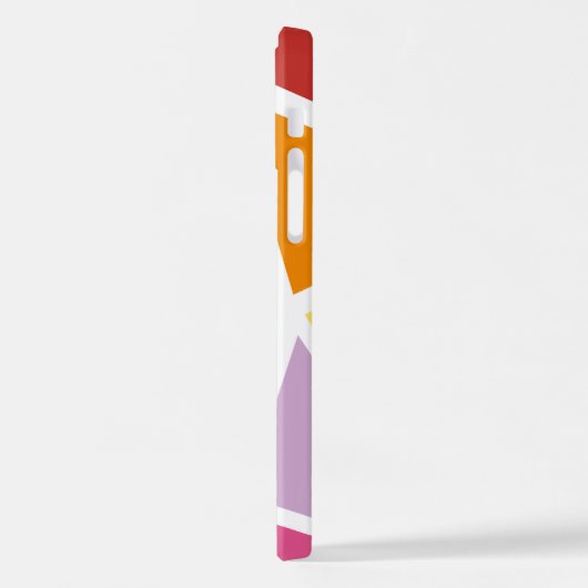 Kleurrijk driehoekspatroon 4 iPhone hoesje (Linkerkant)