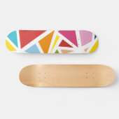 Kleurrijk driehoekspatroon 4 persoonlijk skateboard (Horizontaal)