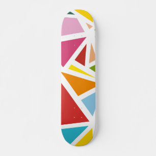 Kleurrijk driehoekspatroon 4 persoonlijk skateboard