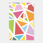 Kleurrijk driehoekspatroon 4 post-it® notes (Voorkant)