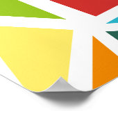 Kleurrijk driehoekspatroon 4 poster (Hoek)