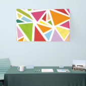 Kleurrijk driehoekspatroon 4 spandoek (Beurs)