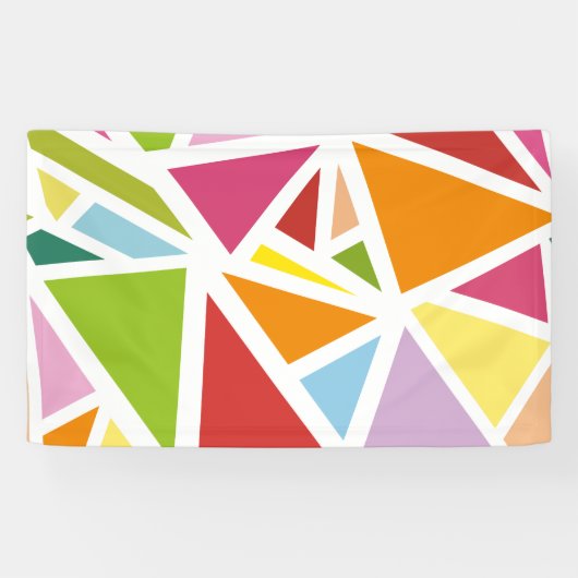 Kleurrijk driehoekspatroon 4 spandoek (Horizontaal)
