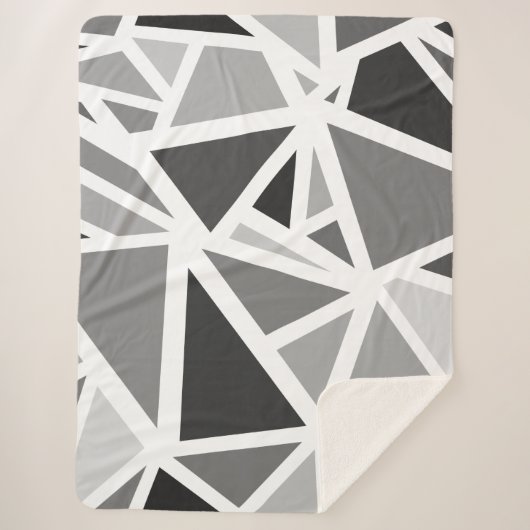 Kleurrijk driehoekspatroon 5 sherpa deken (Voorkant)