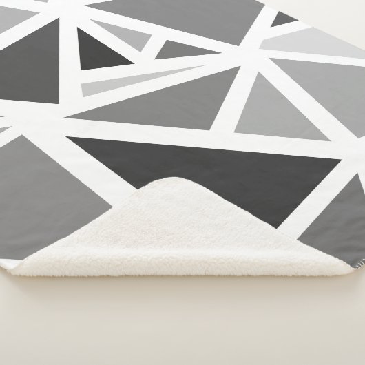 Kleurrijk driehoekspatroon 5 sherpa deken (3/4)