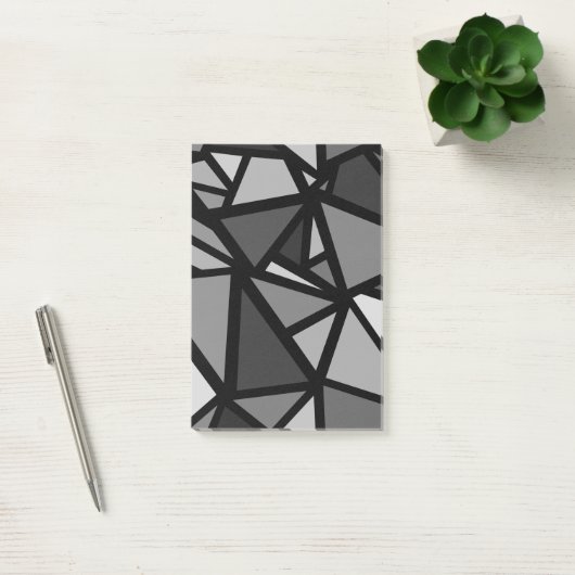 Kleurrijk driehoekspatroon 6 post-it® notes (Kantoor)