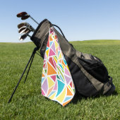 Kleurrijk driehoekspatroon golfhanddoek (Groen)