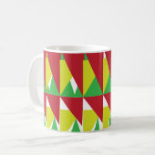 Kleurrijk driehoekspatroon koffiemok (Voorkant links)