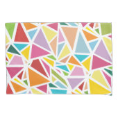 Kleurrijk driehoekspatroon kussensloop (Voorkant)